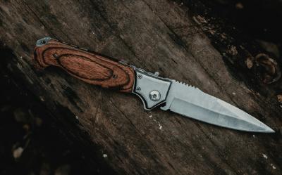 Kniv med trähandtag
